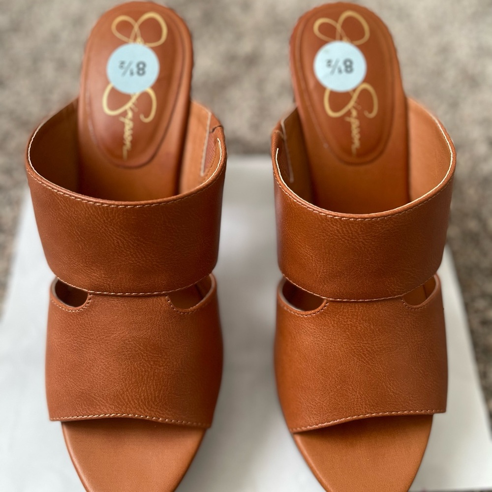 Jessica Simpson Tan Summer Wedge Sandals Size 8.5